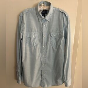 American Rag Sky Blue Button Down Shirt Sz Large Mens
